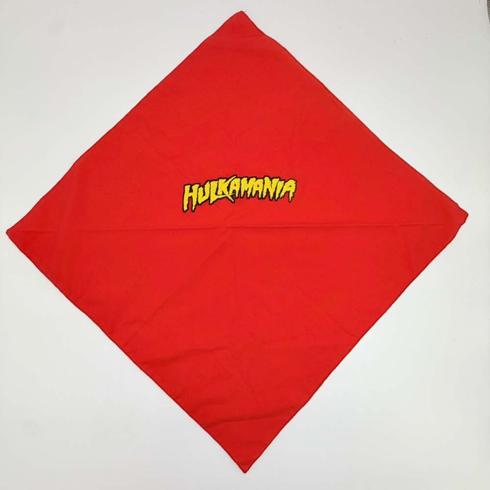 Hulk Hogan Hulkamania Red Bandana 21x21 100% Cotton Wrestling